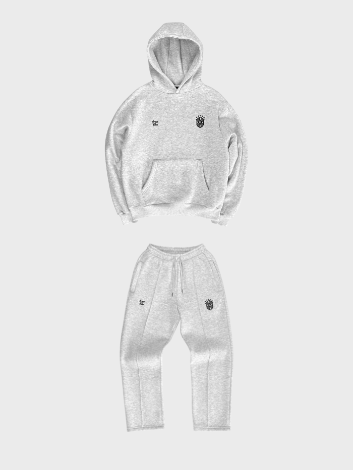 ENSEMBLE GRIS/NOIR HIVER 100% COTON